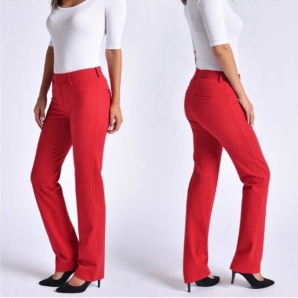 BetaBrand Boot Cut Classic Yoga Red Bright Size Medium Stretchy Yoga